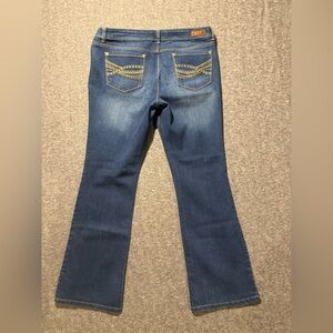 Lei Ashley Slim Boot Jeans Womens Juniors 15 blue (fit 36x30) Mid Rise stretch